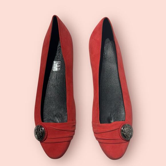 Gucci women shoes size 41 10.5 red ballet flats slip on - Picture 1 of 6
